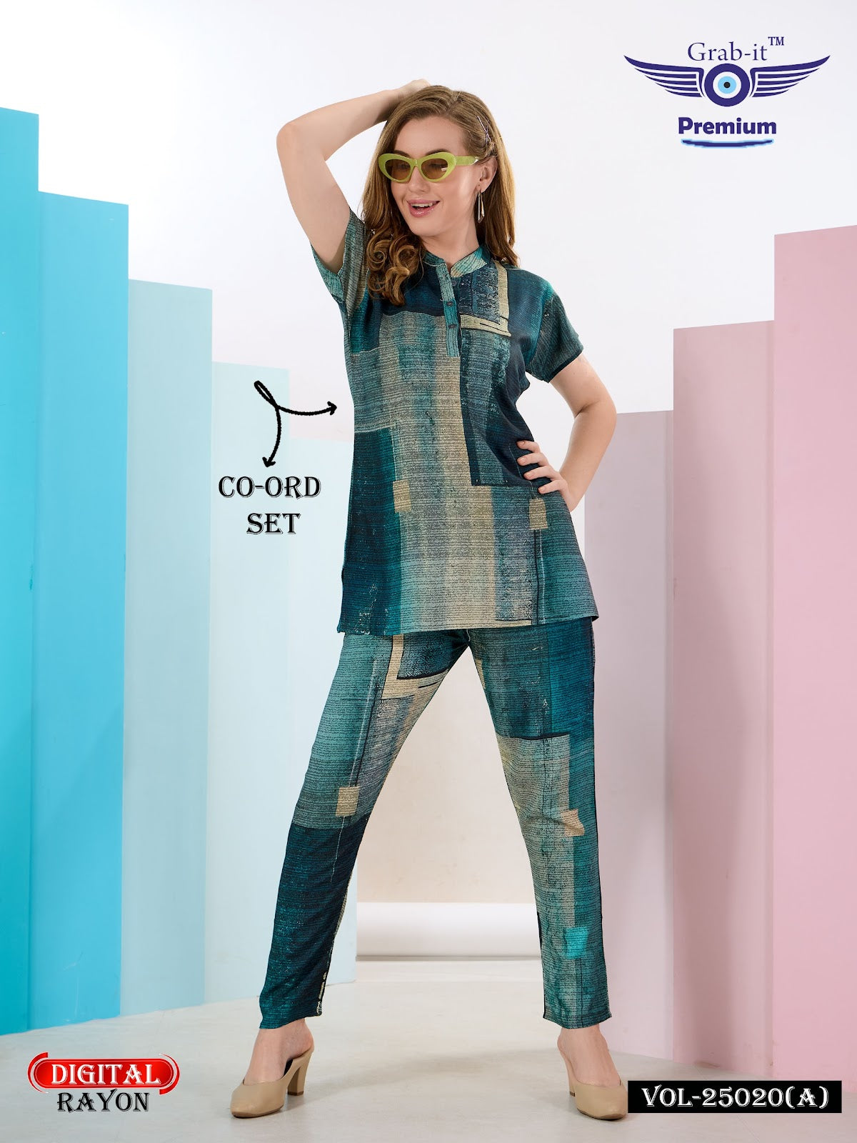 Printed 25020 A Grab It Rayon Co Ord Set Supplier Ahmedabad