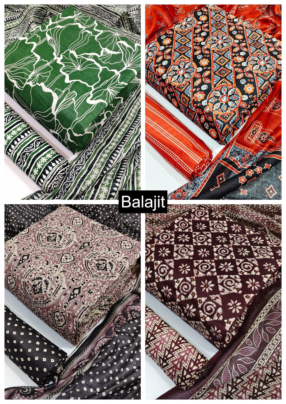 Printed 260106 Balajit Cotton Dress Material Wholesaler India