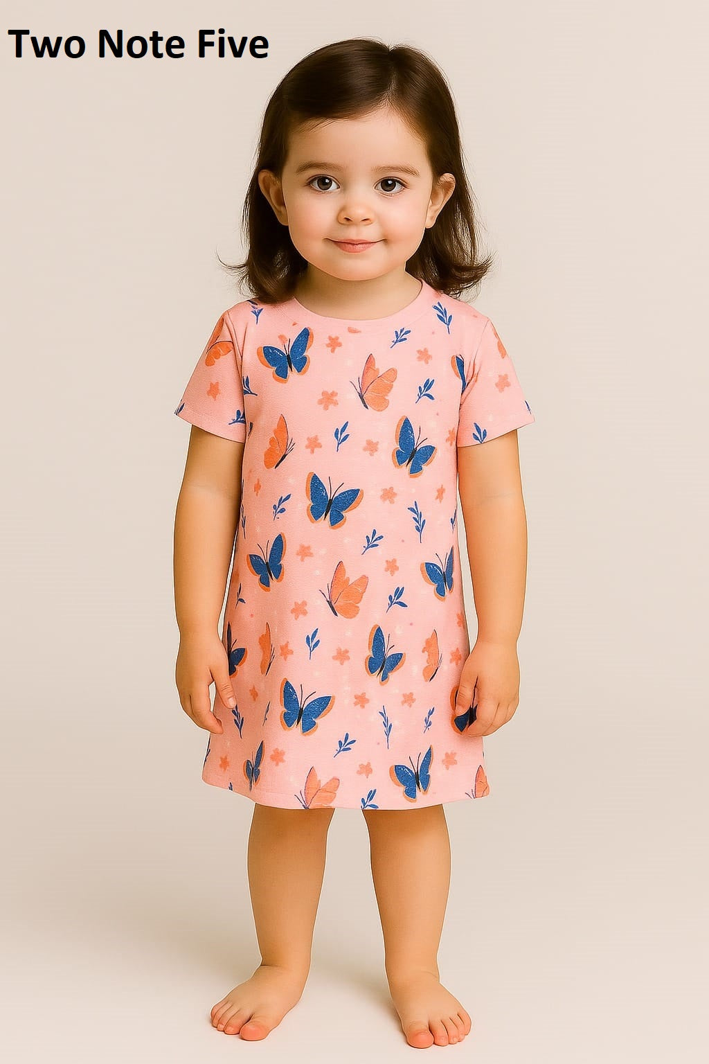 Printed 2608 Two Note Five Cotton Blend Girls Frock Manufacturer India