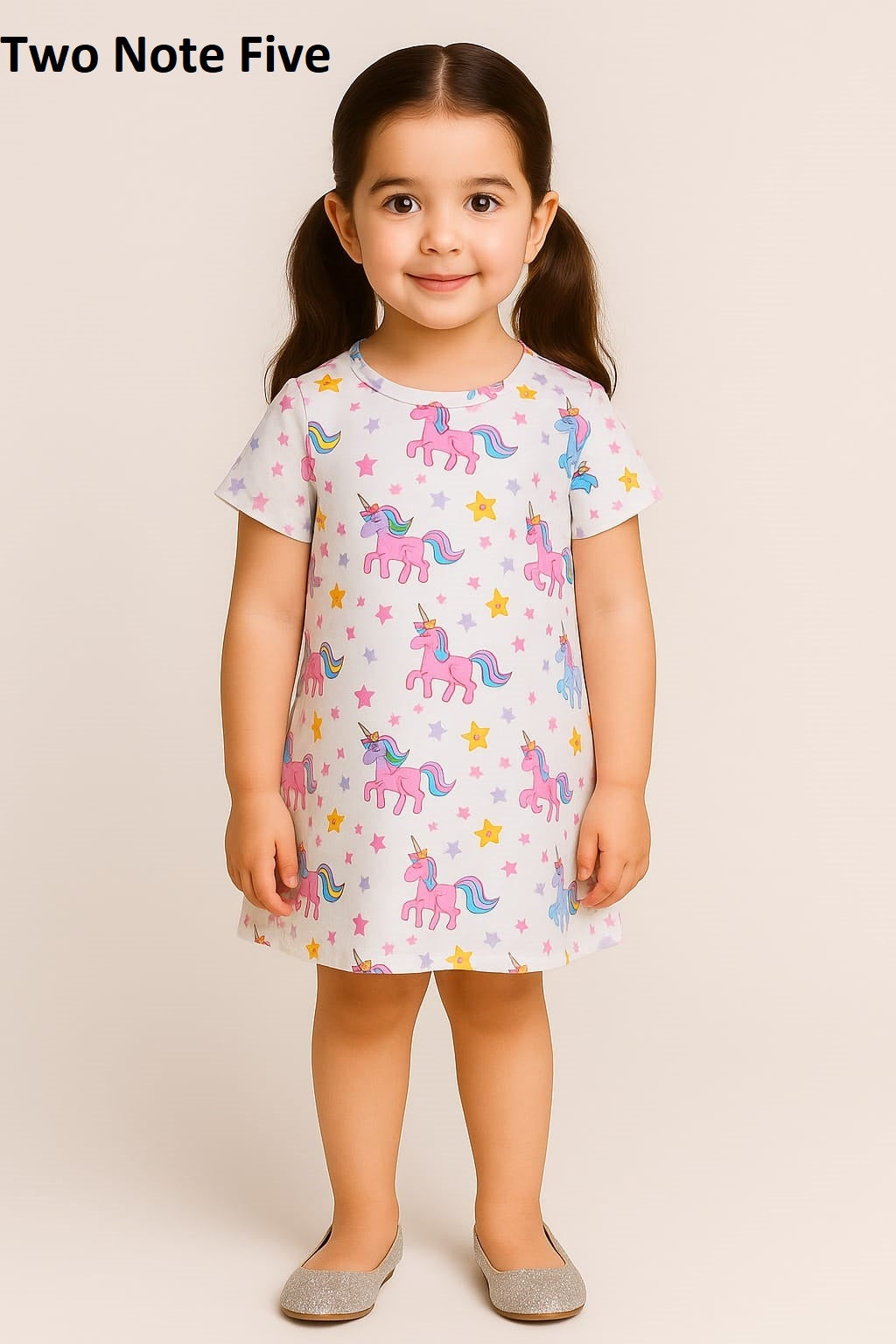 Printed 2608 Two Note Five Cotton Blend Girls Frock Manufacturer India
