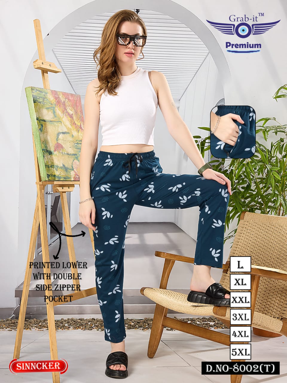 Printed 8002 T Grab It Sinker Women Night Lower Manufacturer India