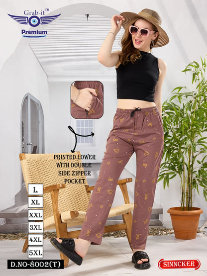 Printed 8002 T Grab It Sinker Women Night Lower Manufacturer India