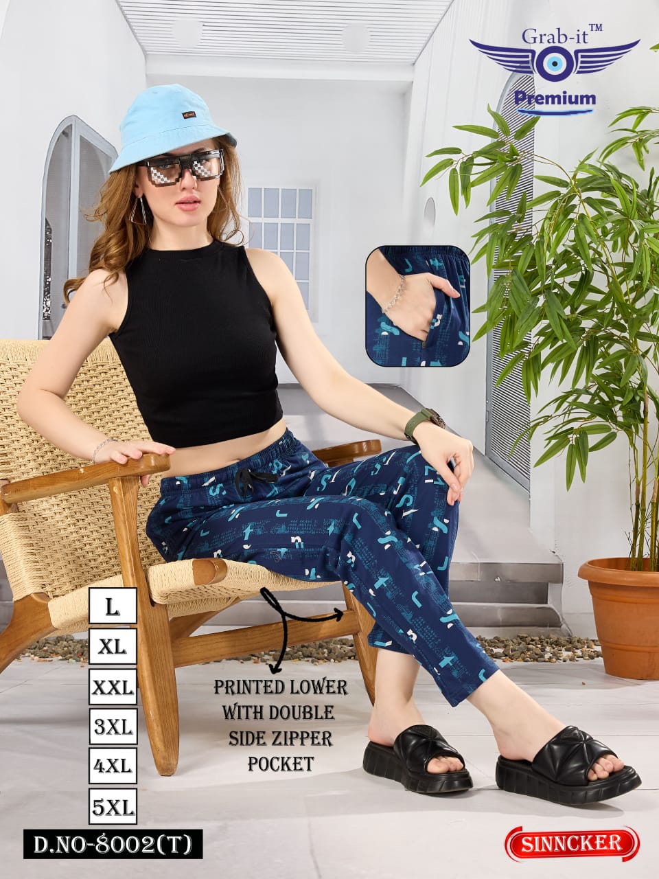 Printed 8002 T Grab It Sinker Women Night Lower Manufacturer India