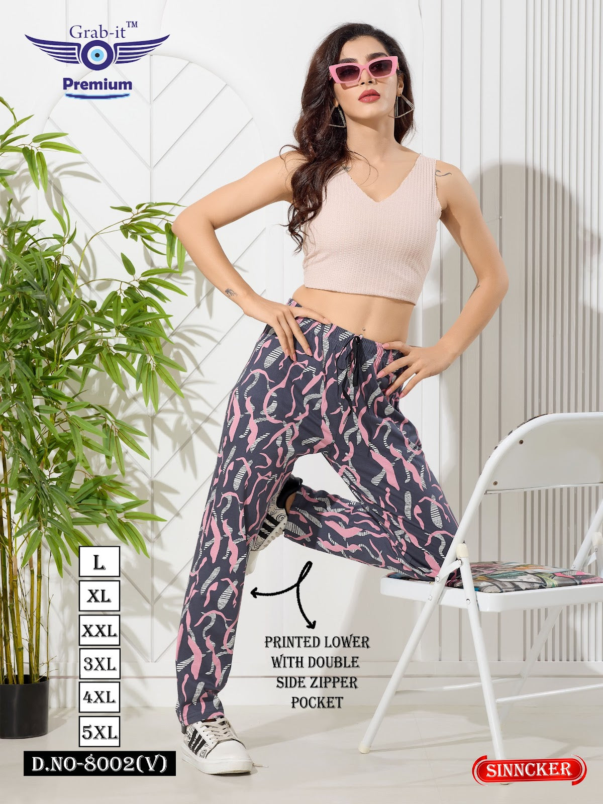 Printed Design 8002 V Grab It Sinker Women Night Lower Wholesaler India