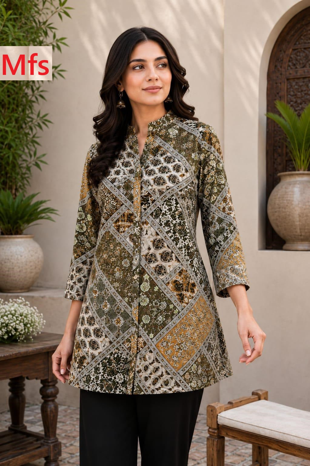 Prints 170826 Mfs Cotton Shirt Style Kurti Wholesaler Gujarat