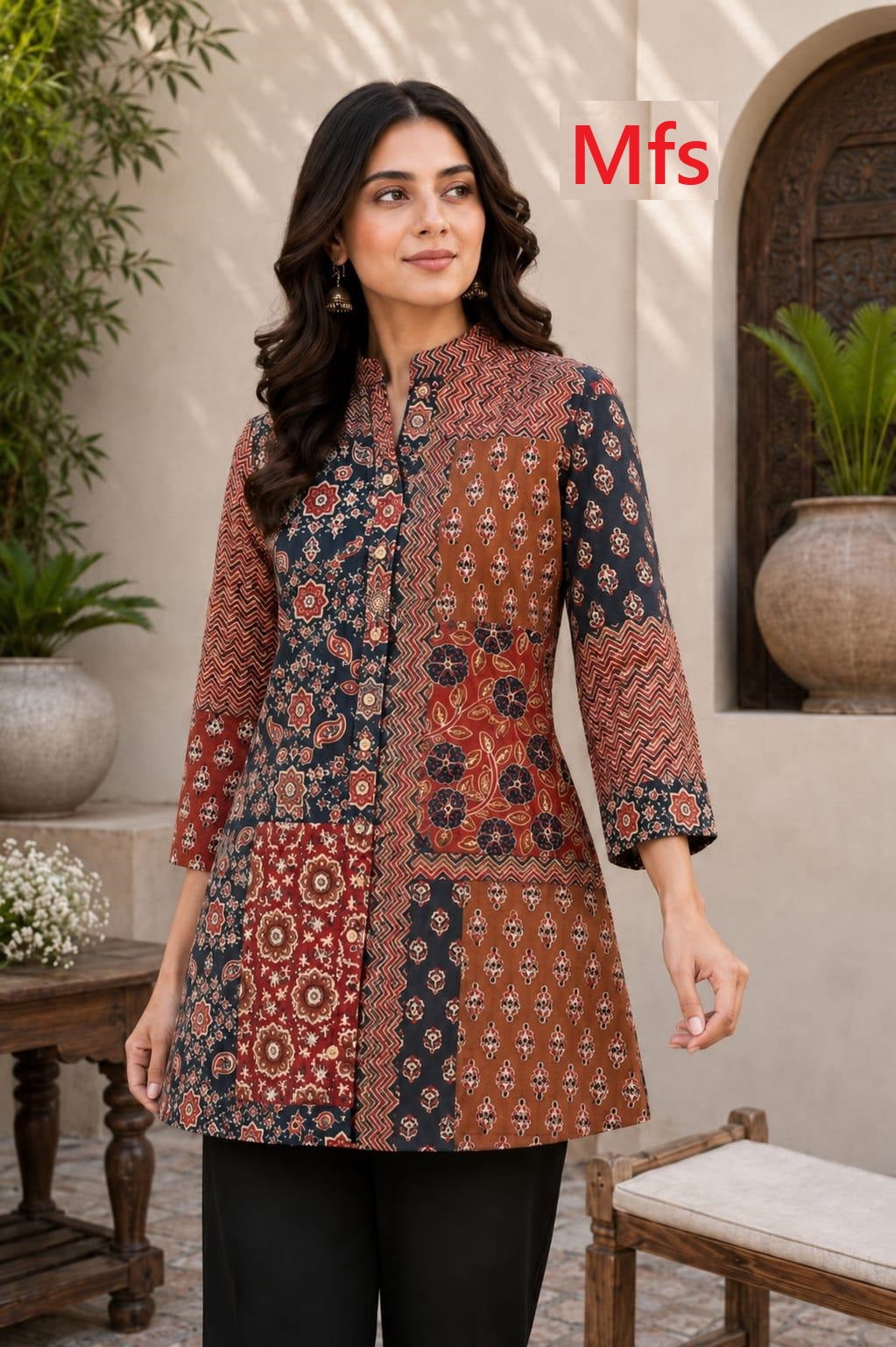 Prints 170826 Mfs Cotton Shirt Style Kurti Wholesaler Gujarat