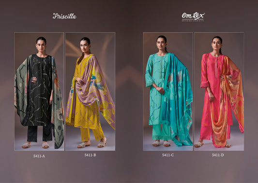 Priscilla Omtex Silk Pant Style Suits Manufacturer India