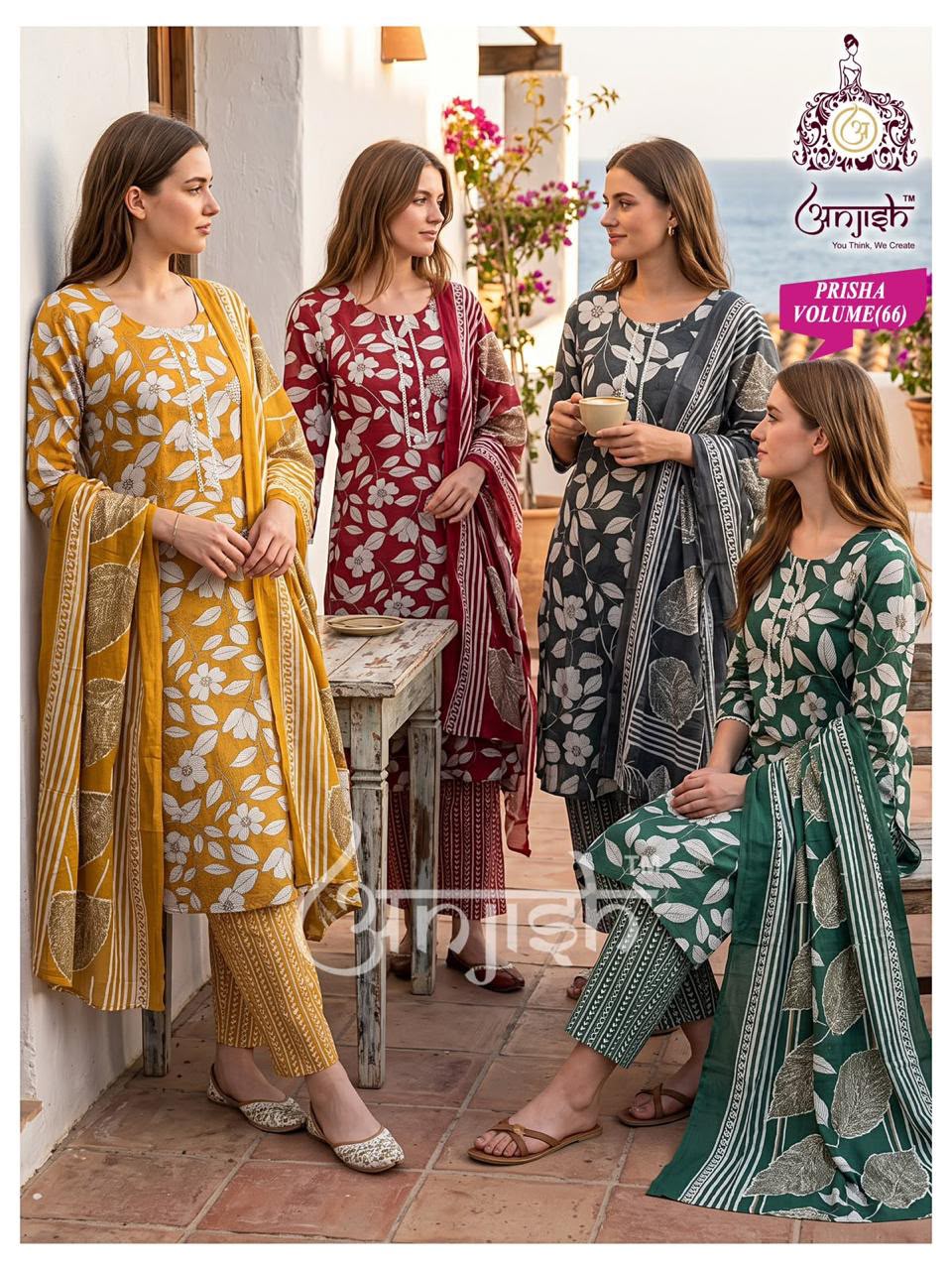Prisha Anjish Cotton Readymade Pant Style Suits Wholesale Price