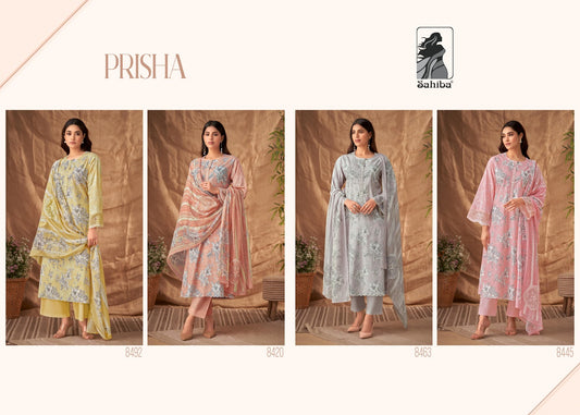 Prisha Sahiba Cotton Lawn Pant Style Suits Manufacturer Ahmedabad