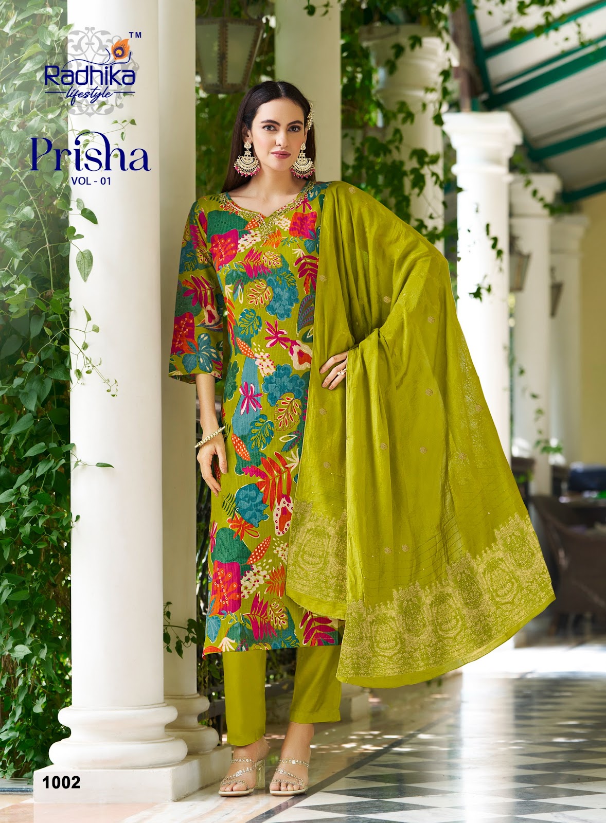 Prisha Vol 1 Radhika Lifestyle Milano Readymade Pant Style Suits Wholesaler Gujarat