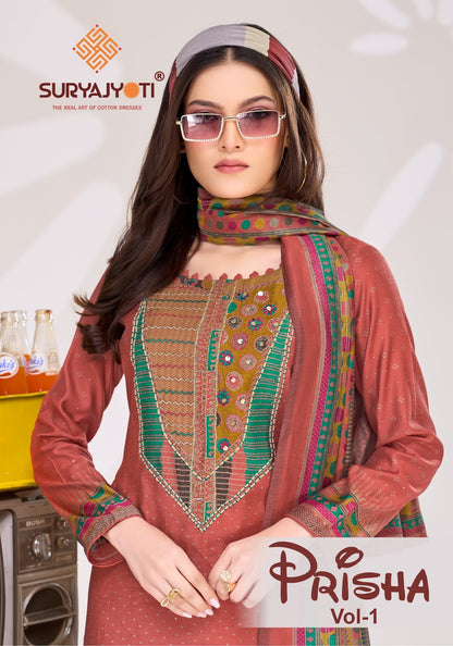 Prisha Vol 1 Suryajyoti Slub Pant Style Suits Exporter Gujarat