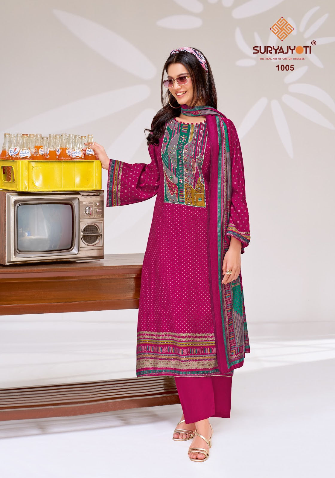 Prisha Vol 1 Suryajyoti Slub Pant Style Suits Exporter Gujarat