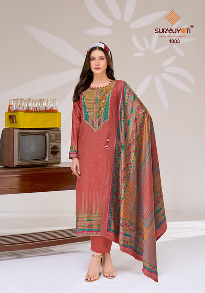 Prisha Vol 1 Suryajyoti Slub Pant Style Suits Exporter Gujarat