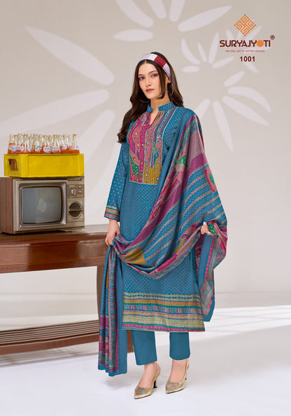Prisha Vol 1 Suryajyoti Slub Pant Style Suits Exporter Gujarat