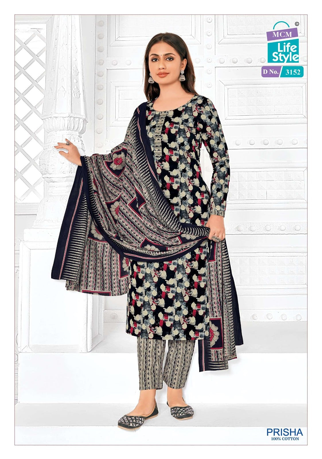 Prisha Vol 3 Mcm Lifestyle Readymade Cotton Pant Suits Wholesale Price