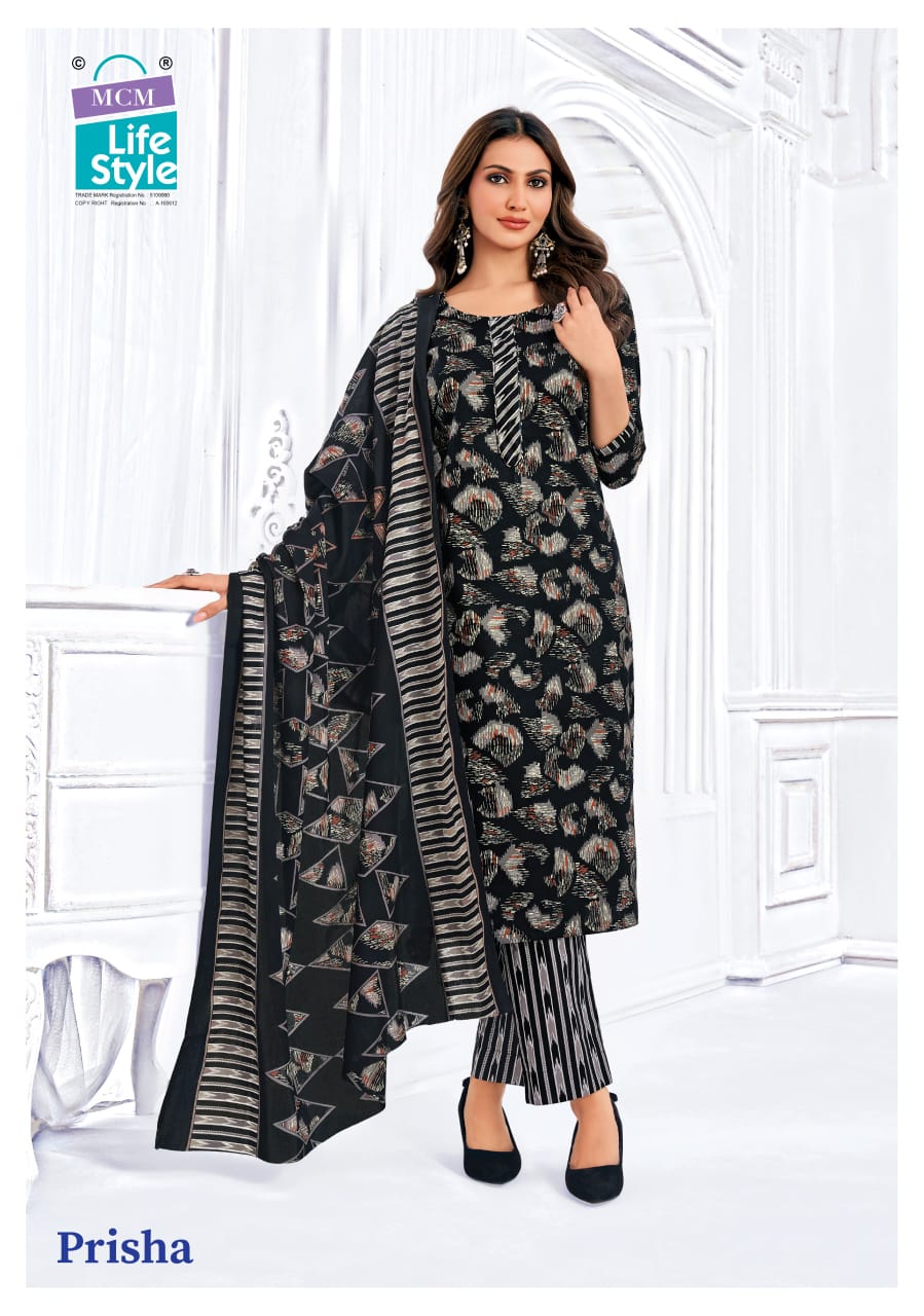 Prisha Vol 6 Mcm Lifestyle Readymade Cotton Pant Suits Exporter Ahmedabad