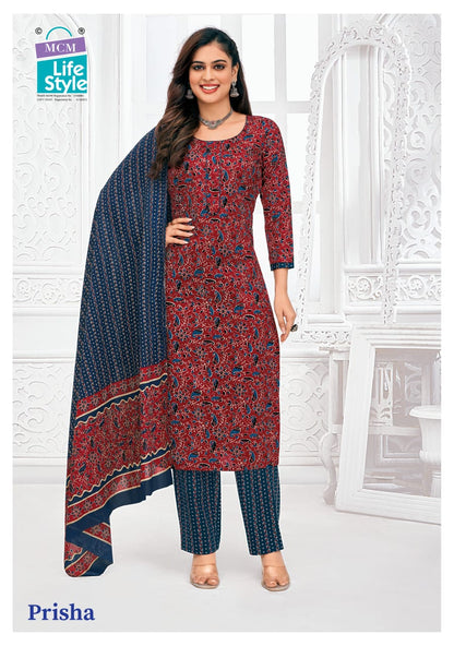 Prisha Vol 6 Mcm Lifestyle Readymade Cotton Pant Suits Exporter Ahmedabad