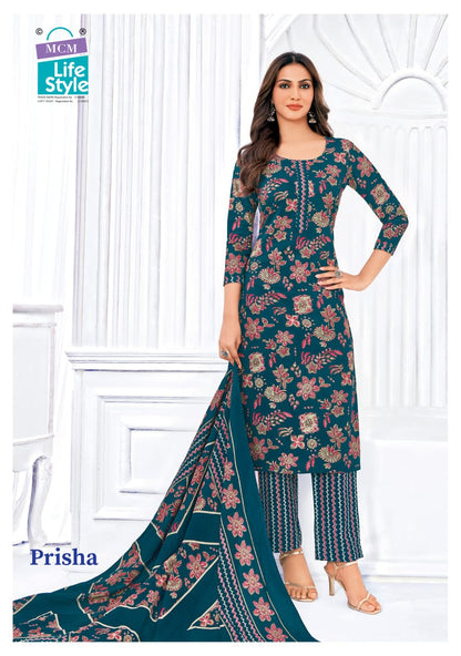 Prisha Vol 6 Mcm Lifestyle Readymade Cotton Pant Suits Exporter Ahmedabad