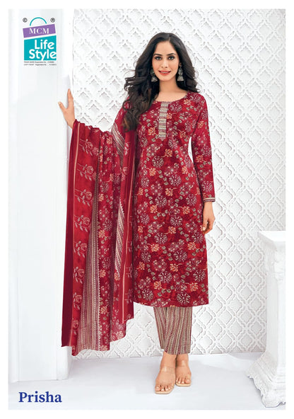 Prisha Vol 6 Mcm Lifestyle Readymade Cotton Pant Suits Exporter Ahmedabad