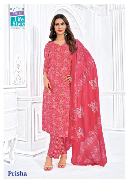 Prisha Vol 6 Mcm Lifestyle Readymade Cotton Pant Suits Exporter Ahmedabad