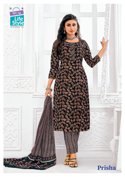 Prisha Vol 6 Mcm Lifestyle Readymade Cotton Pant Suits Exporter Ahmedabad