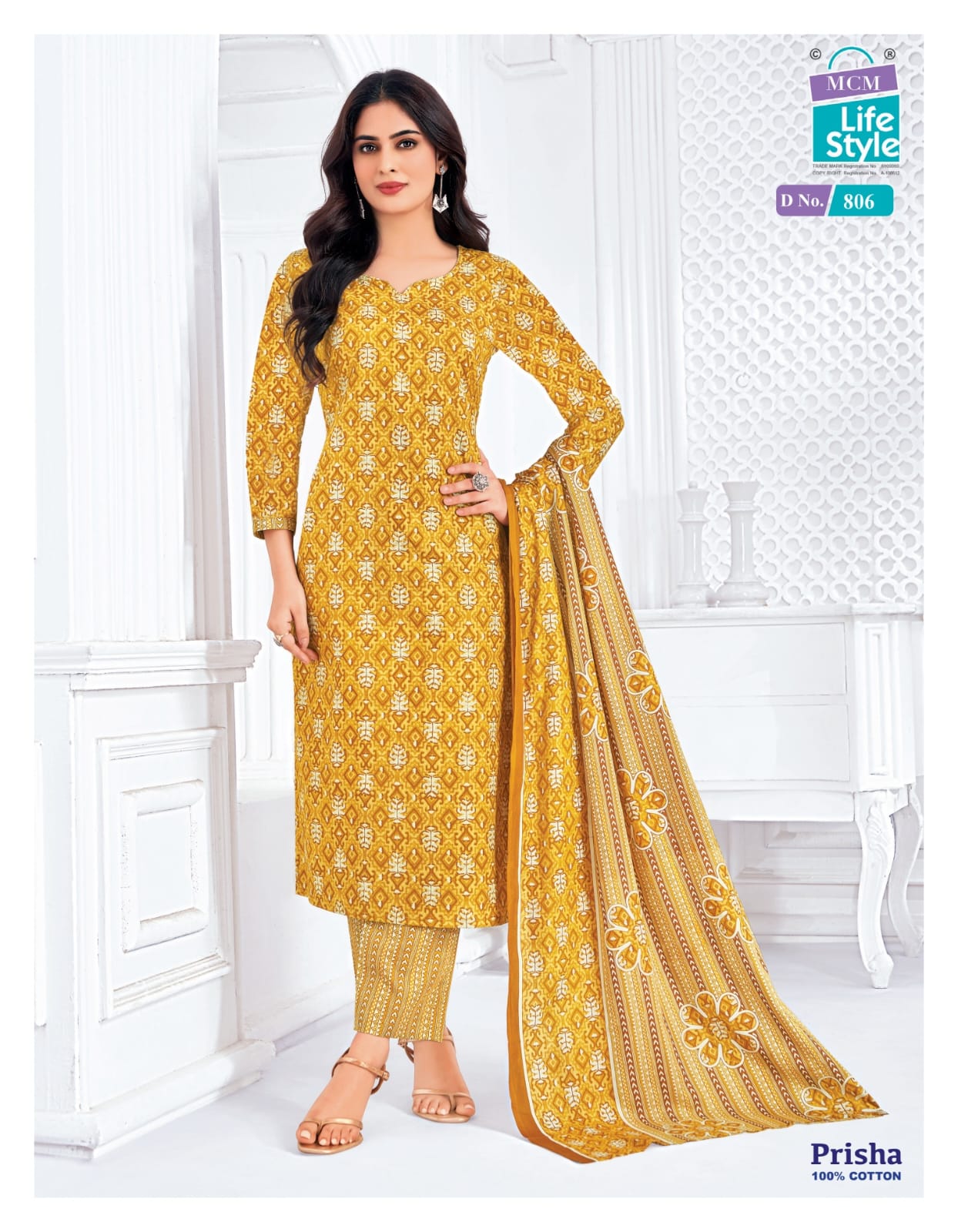 Prisha Vol 7 Mcm Lifestyle Readymade Cotton Pant Suits Wholesaler India