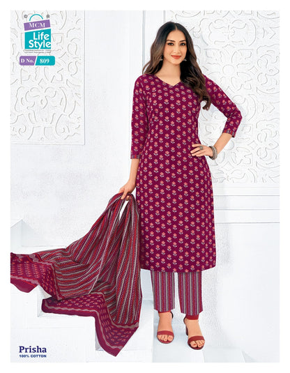 Prisha Vol 7 Mcm Lifestyle Readymade Cotton Pant Suits Wholesaler India