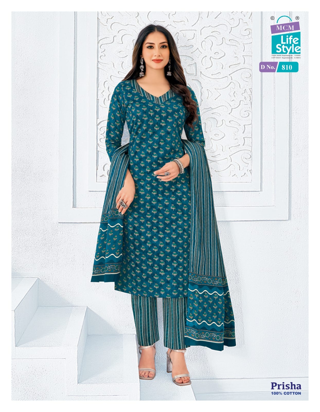Prisha Vol 7 Mcm Lifestyle Readymade Cotton Pant Suits Wholesaler India