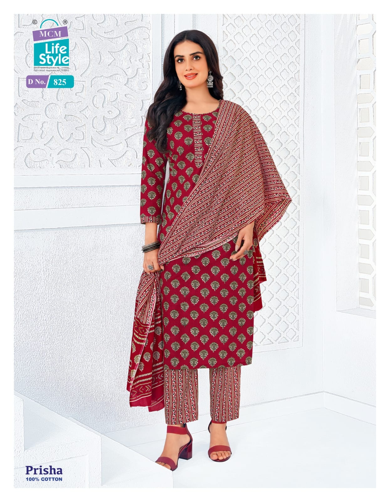 Prisha Vol 7 Mcm Lifestyle Readymade Cotton Pant Suits Wholesaler India