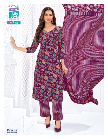 Prisha Vol 7 Mcm Lifestyle Readymade Cotton Pant Suits Wholesaler India