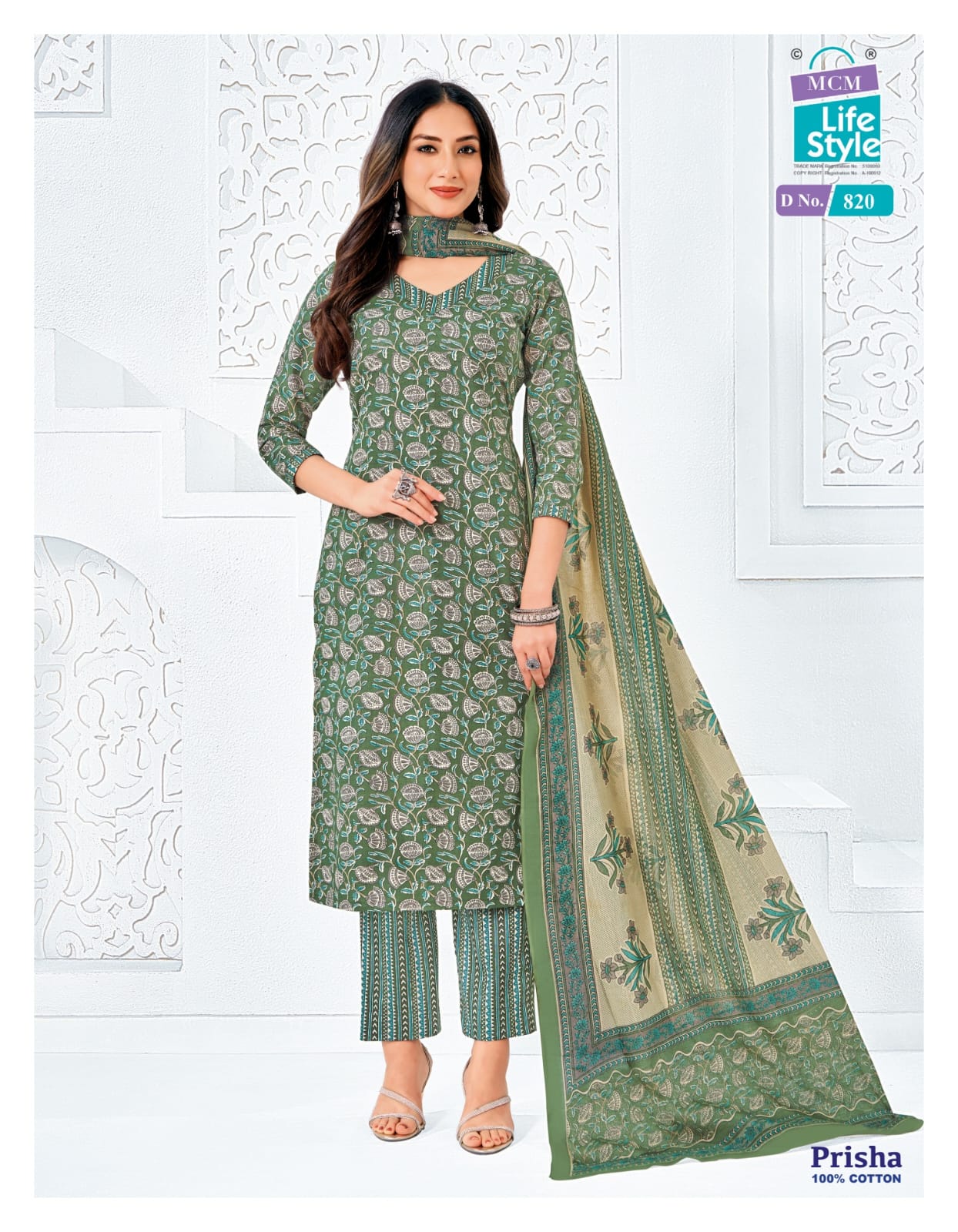 Prisha Vol 7 Mcm Lifestyle Readymade Cotton Pant Suits Wholesaler India