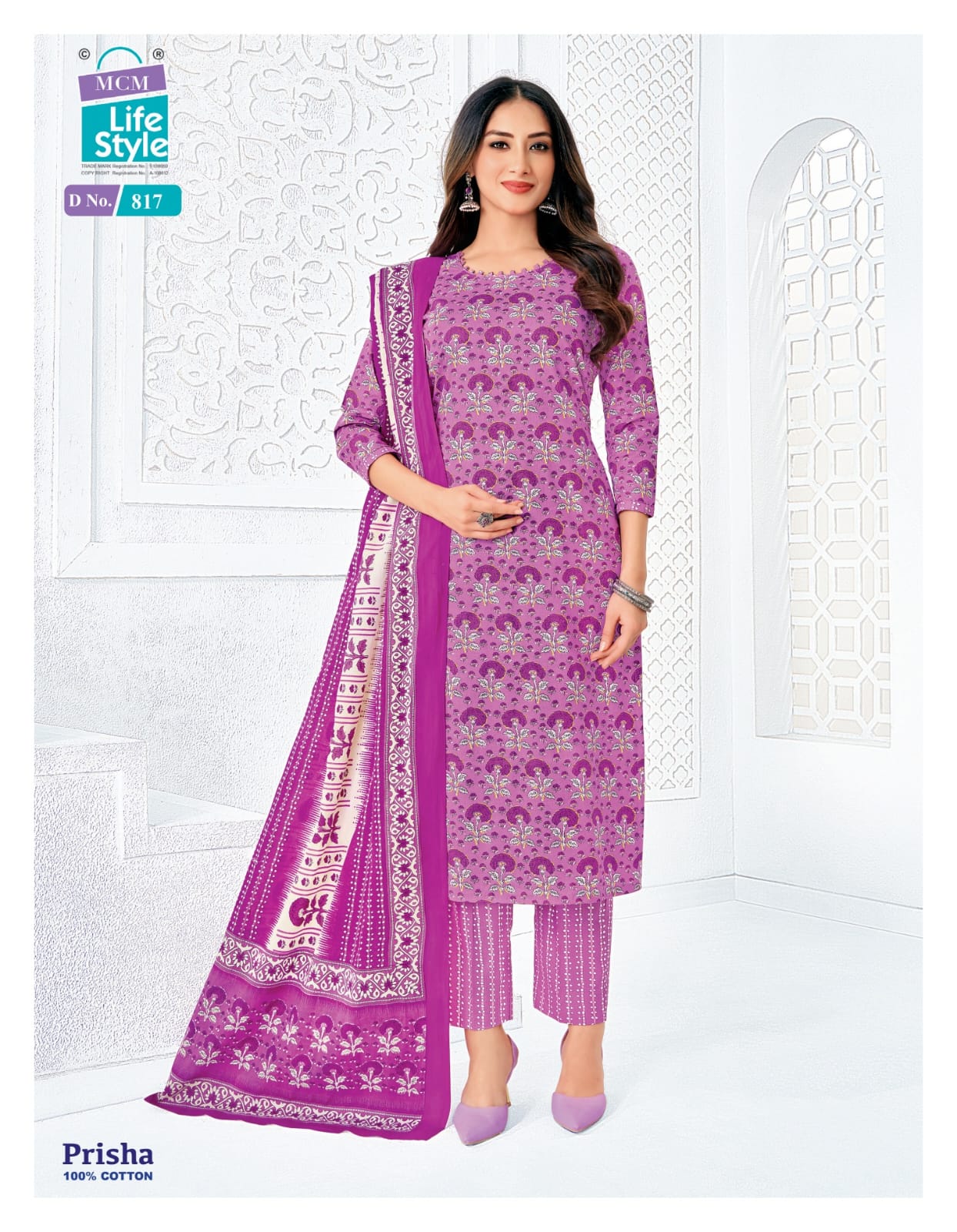 Prisha Vol 7 Mcm Lifestyle Readymade Cotton Pant Suits Wholesaler India