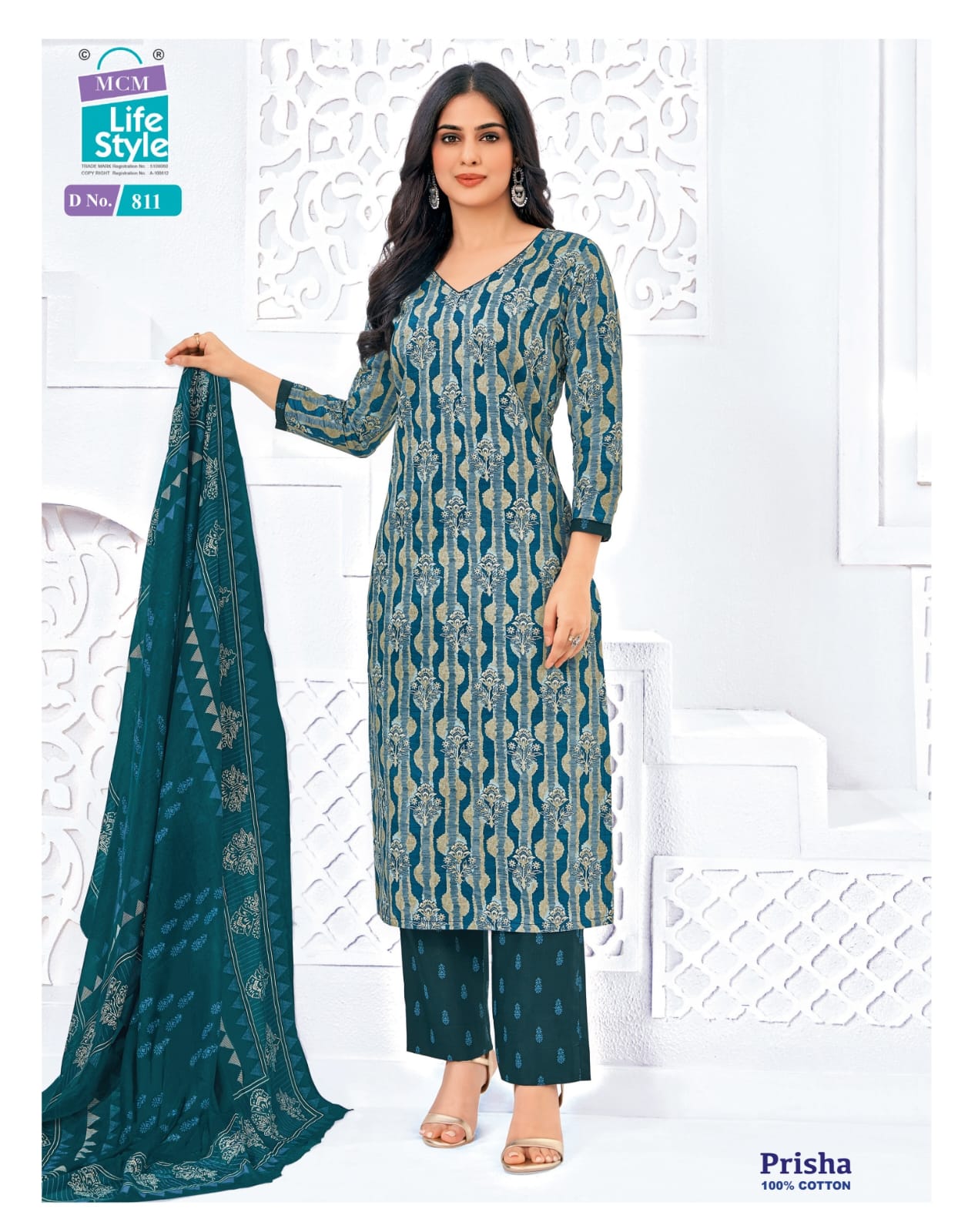 Prisha Vol 7 Mcm Lifestyle Readymade Cotton Pant Suits Wholesaler India