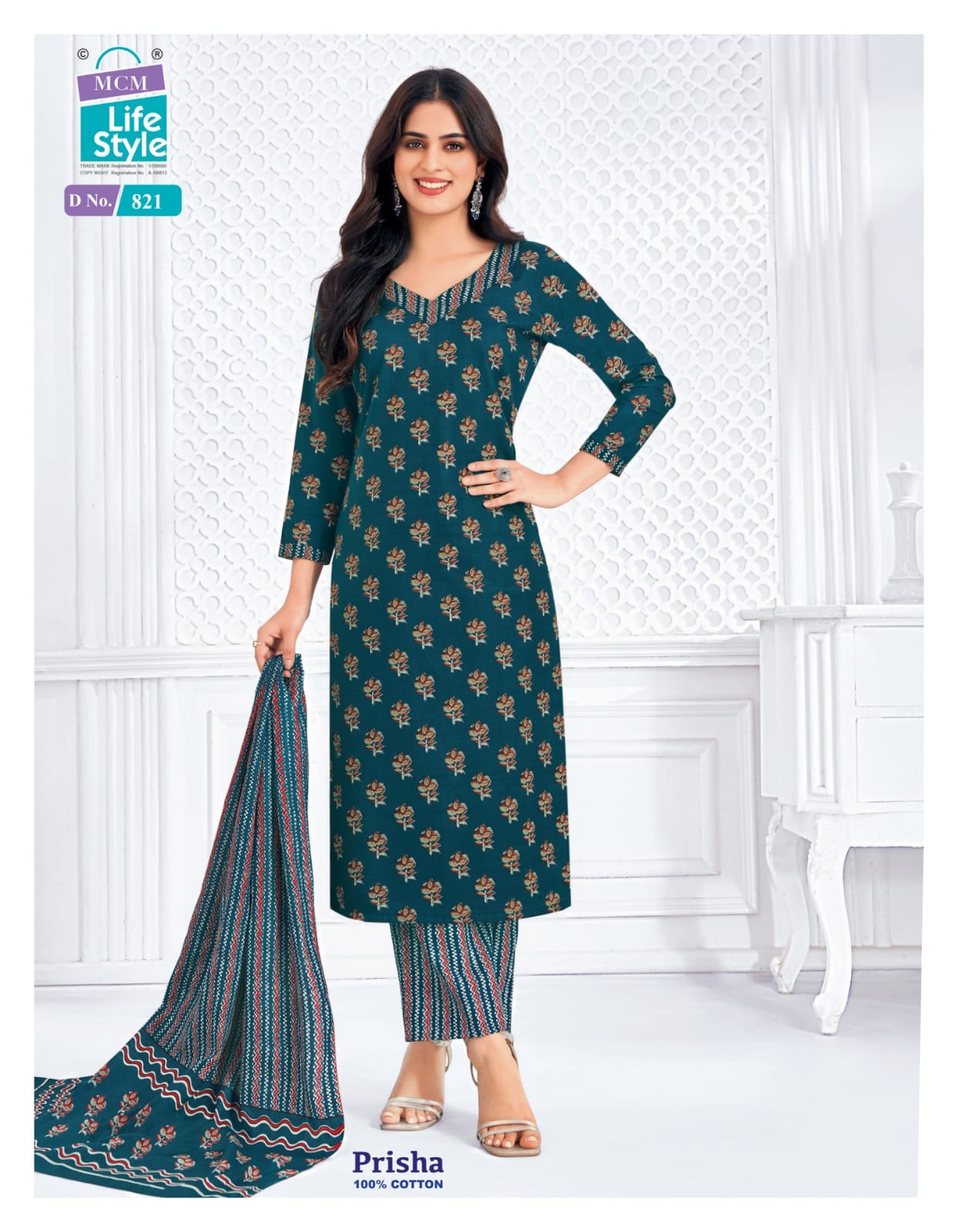 Prisha Vol 7 Mcm Lifestyle Readymade Cotton Pant Suits Wholesaler India