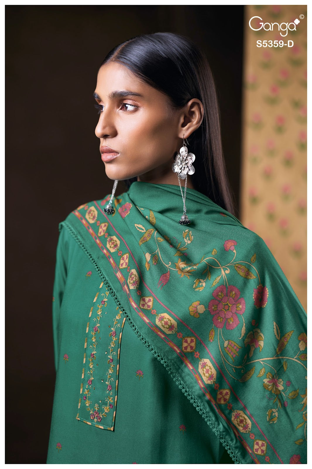 Prishta S5359 Ganga Wool Pashmina Suits Supplier