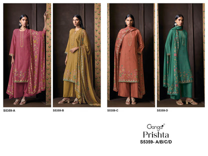Prishta S5359 Ganga Wool Pashmina Suits Supplier