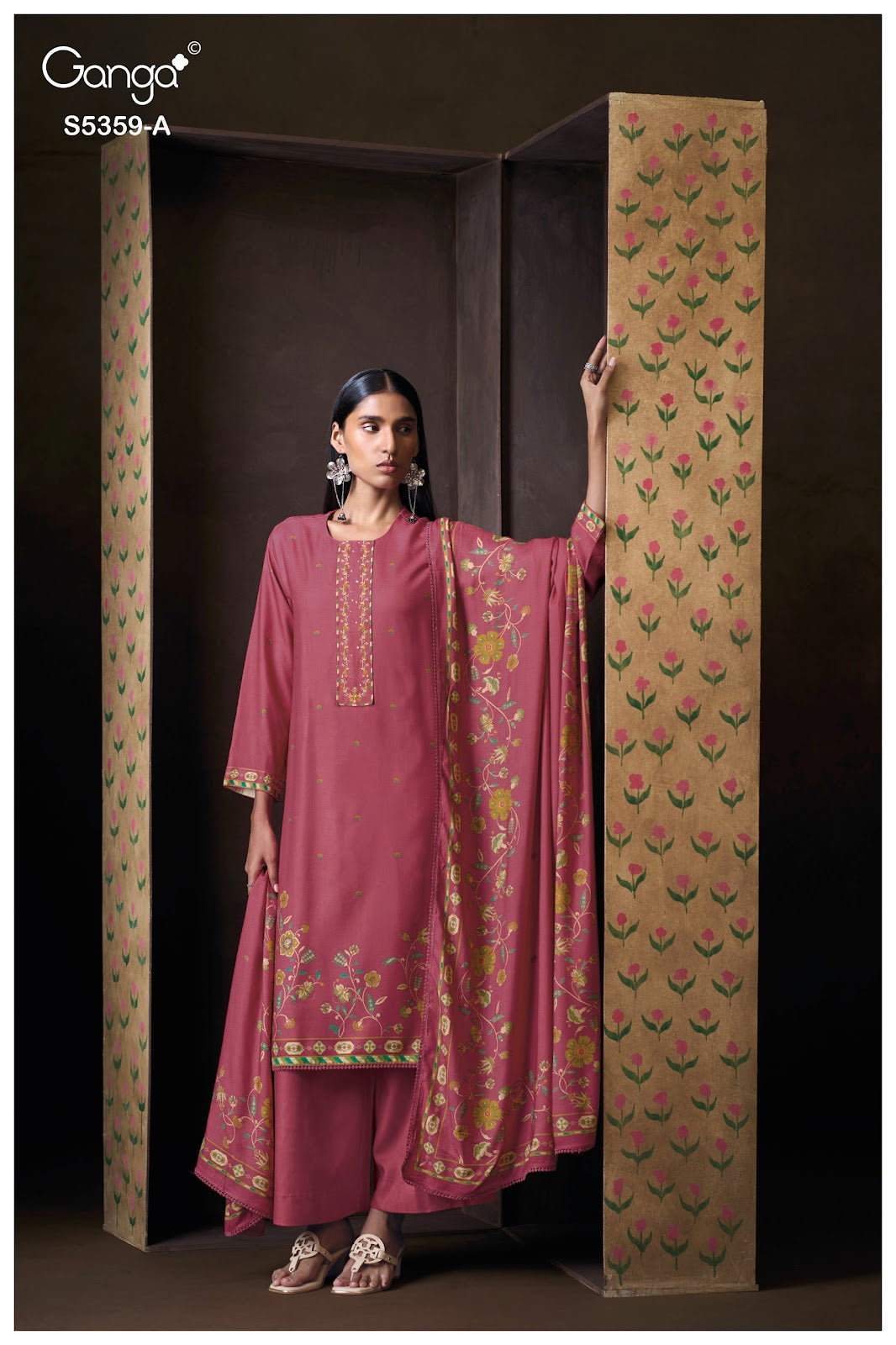 Prishta S5359 Ganga Wool Pashmina Suits Supplier