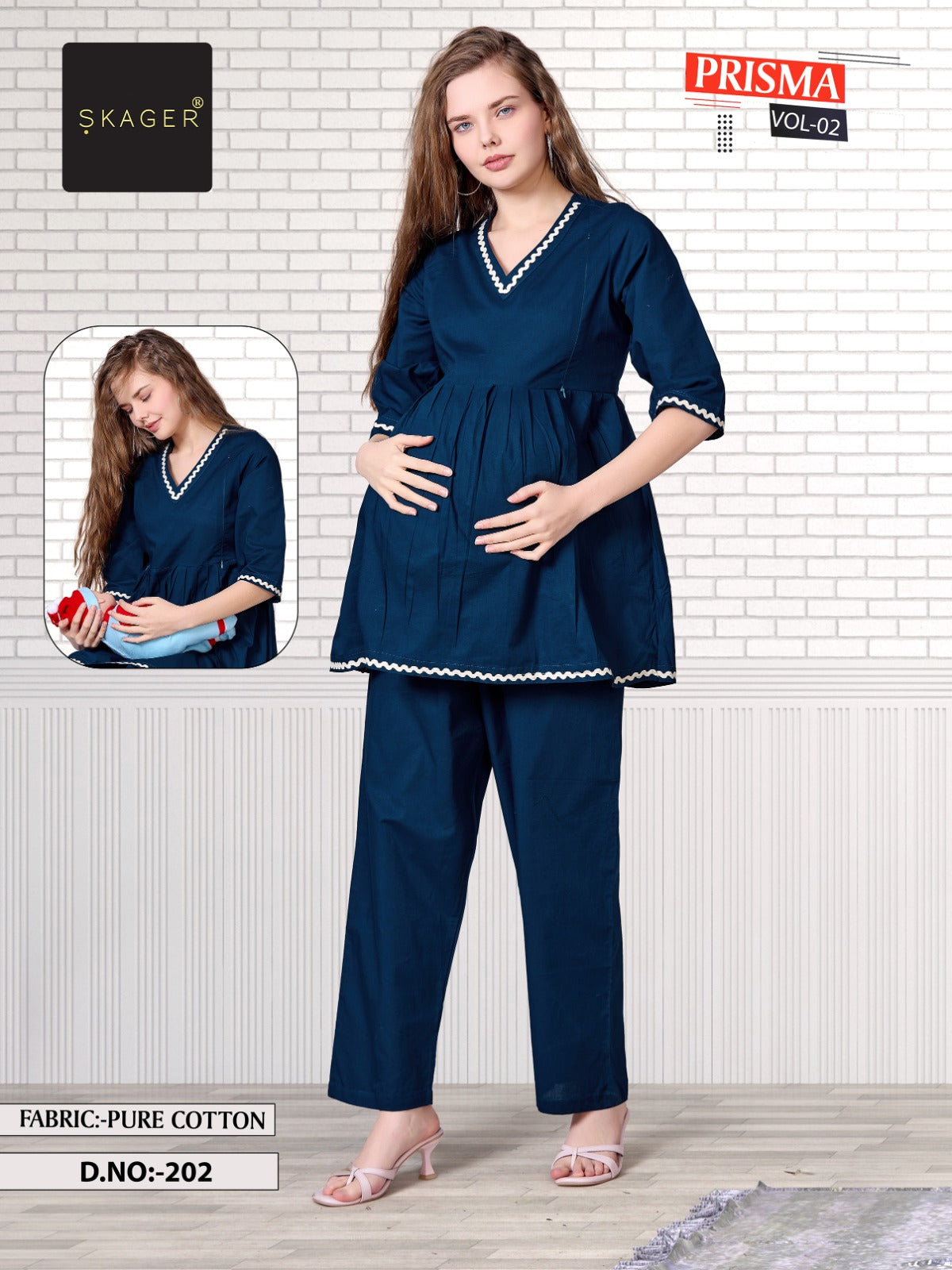 Prisma Vol 2 Skager Dhabu Cotton Feeding Co-Ord Set Exporter Gujarat