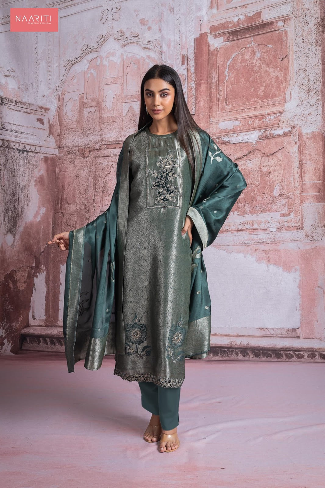 Prismee Naariti Pure Silk Pant Style Suits Exporter Ahmedabad