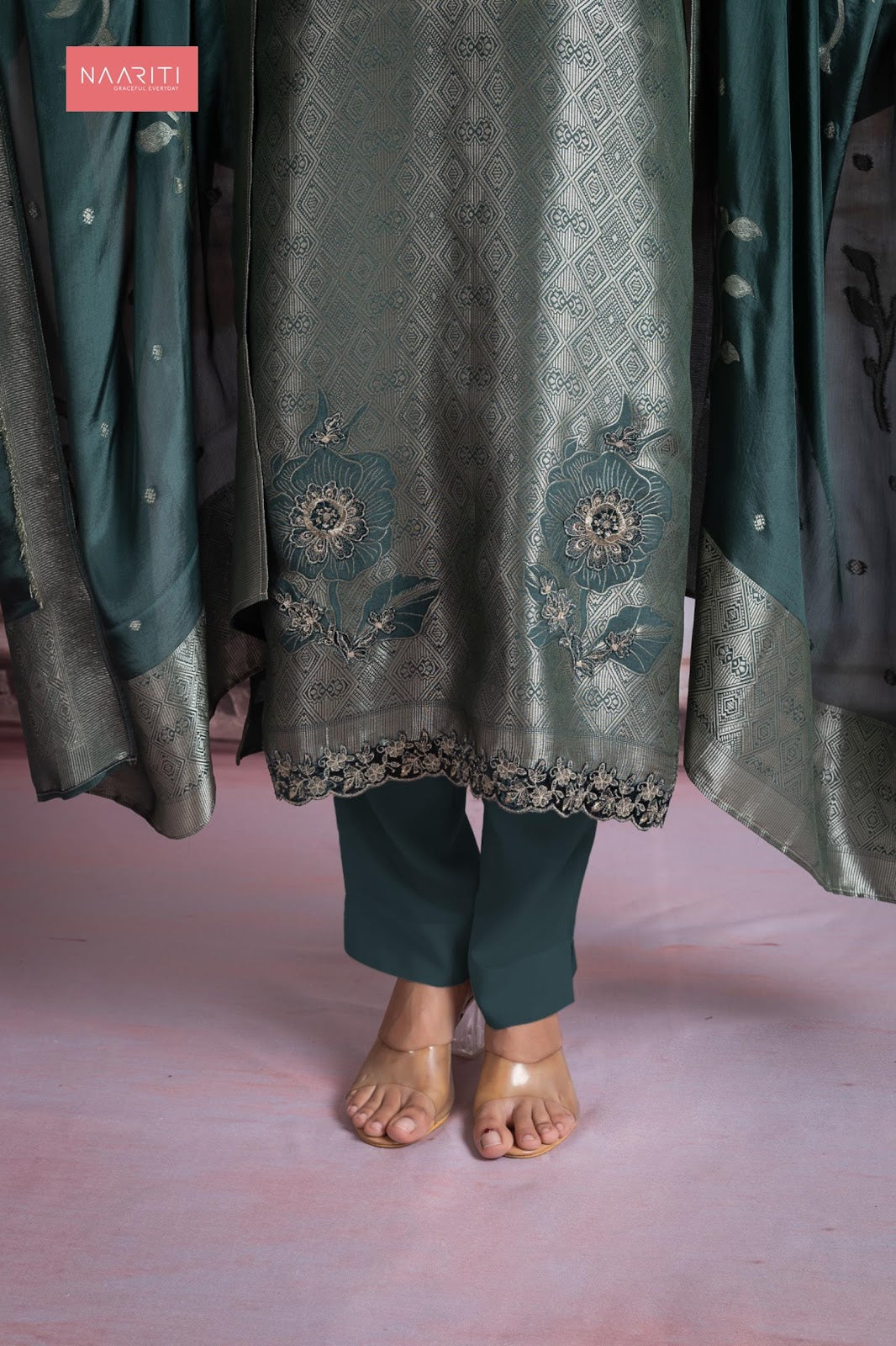 Prismee Naariti Pure Silk Pant Style Suits Exporter Ahmedabad