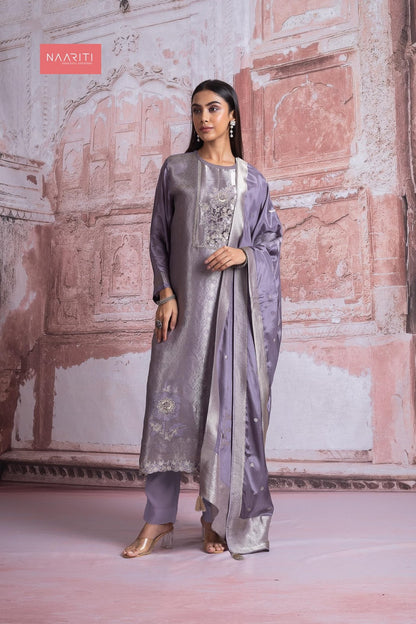 Prismee Naariti Pure Silk Pant Style Suits Exporter Ahmedabad