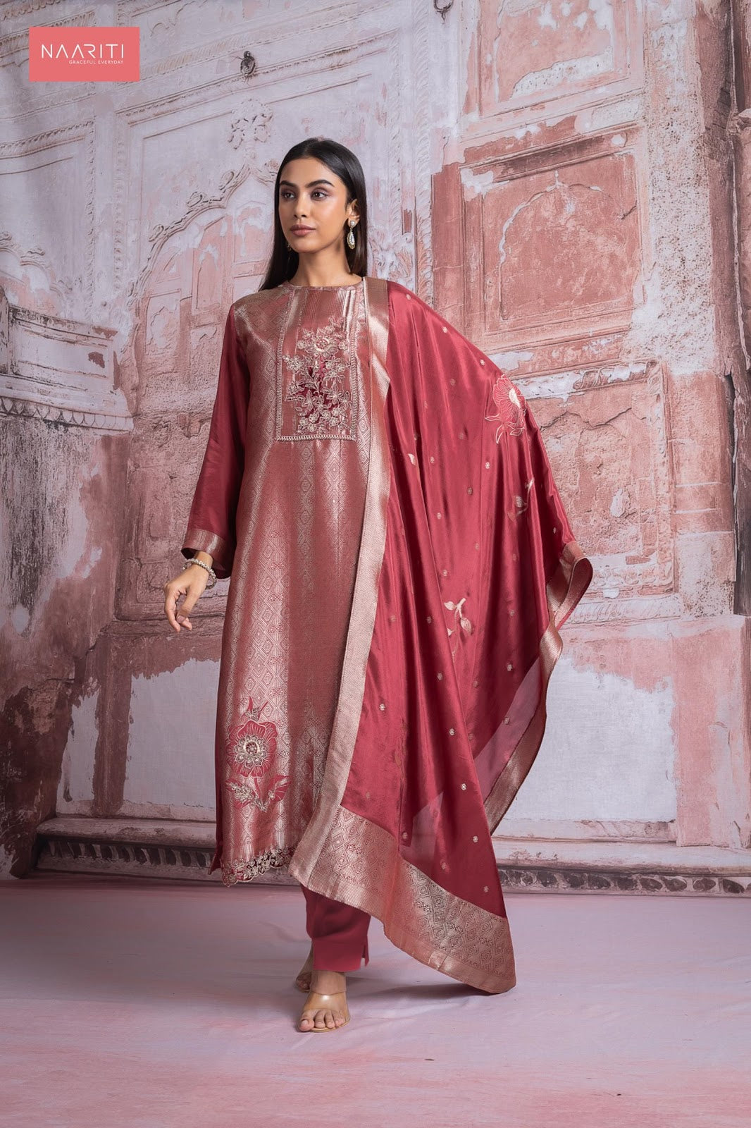 Prismee Naariti Pure Silk Pant Style Suits Exporter Ahmedabad