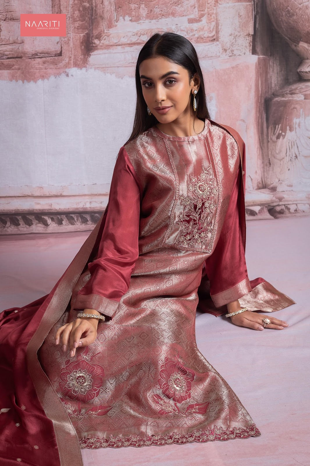 Prismee Naariti Pure Silk Pant Style Suits Exporter Ahmedabad