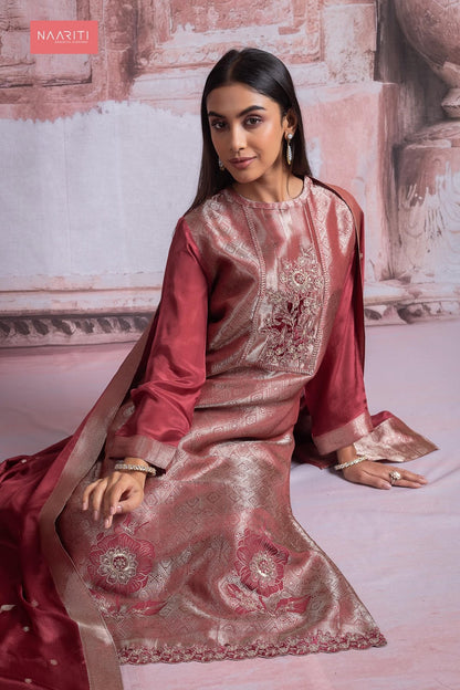 Prismee Naariti Pure Silk Pant Style Suits Exporter Ahmedabad