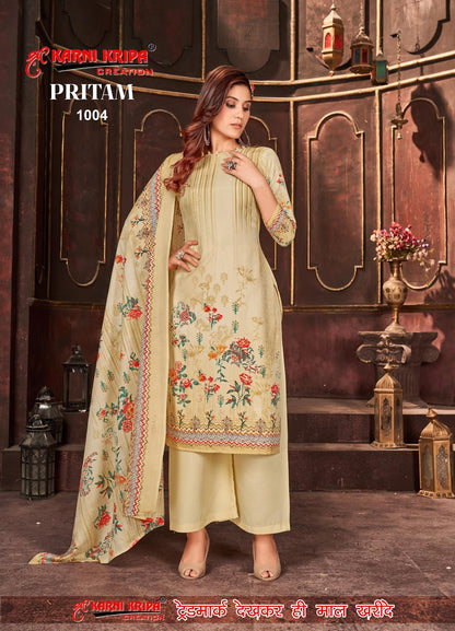 Pritam Vol 6 Karni Krupa Creation Cotton Dress Material Wholesale Price