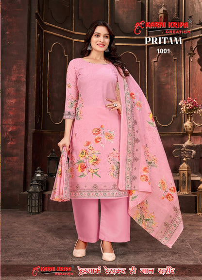 Pritam Vol 6 Karni Krupa Creation Cotton Dress Material Wholesale Price