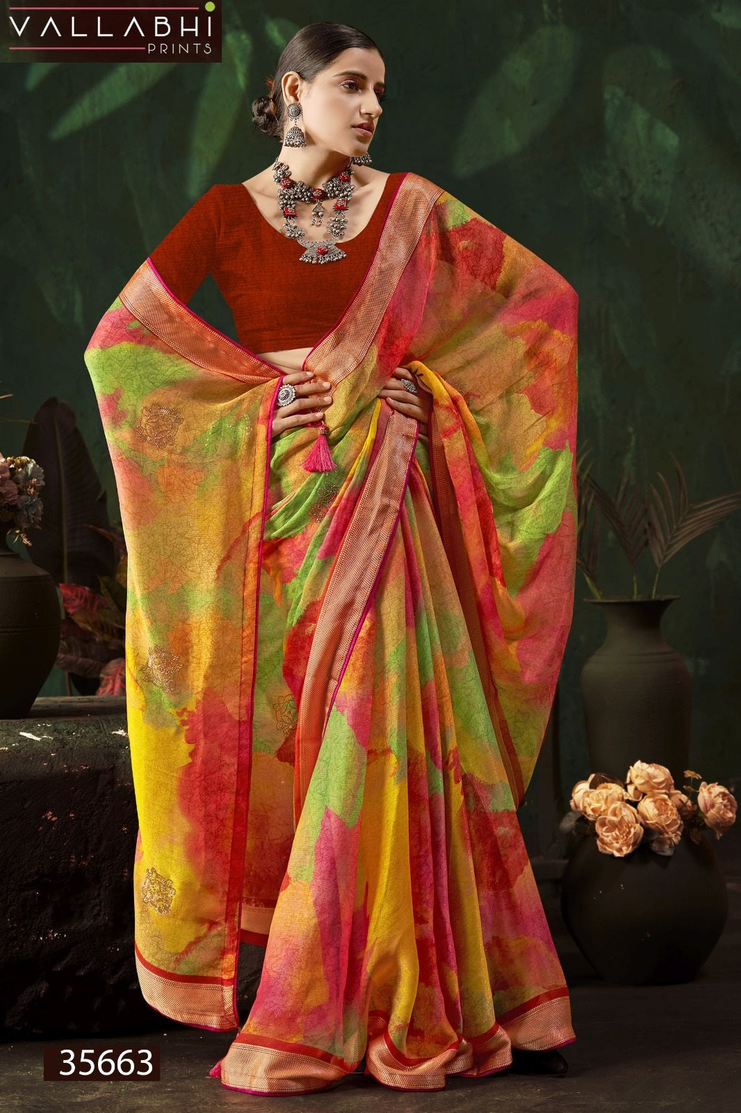 Pritanshi Vallabhi Prints Chiffon Sarees Exporter