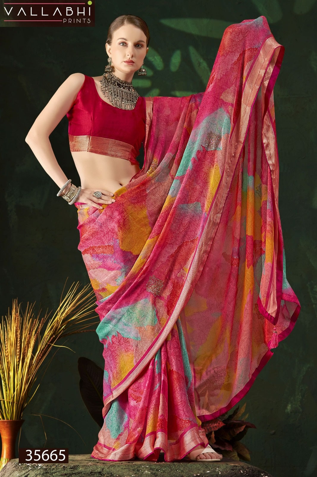 Pritanshi Vallabhi Prints Chiffon Sarees Exporter