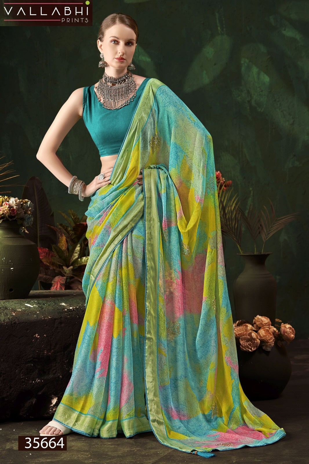Pritanshi Vallabhi Prints Chiffon Sarees Exporter