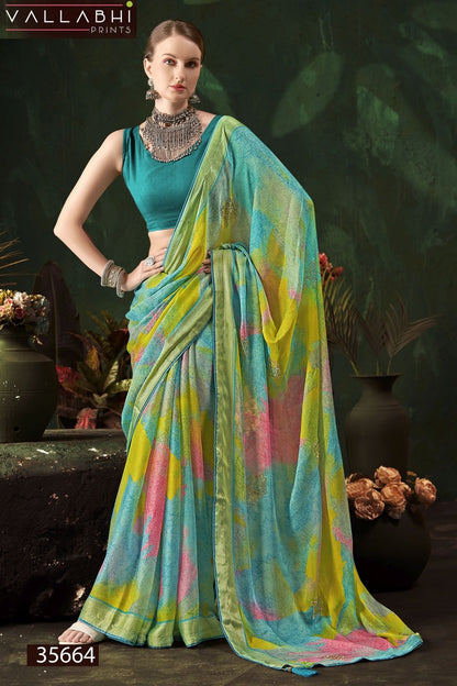Pritanshi Vallabhi Prints Chiffon Sarees Exporter